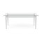 Lesro Siena Lounge Reception Coffee Table 40x20in Glass Top, Brushed Steel SN0840 - alternate 1